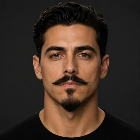 Anchor Mustache — bigote de barbería, foto real | BarberLab