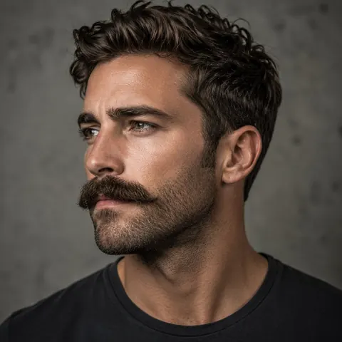Beardstache — barba de barbería, foto real | BarberLab