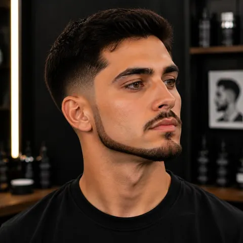 Chin Strap — barba de barbería, foto real | BarberLab