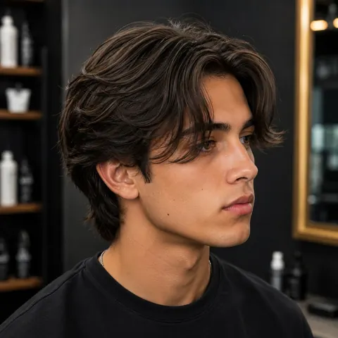 Curtain Hair — corte de cabello de barbería, foto real | BarberLab