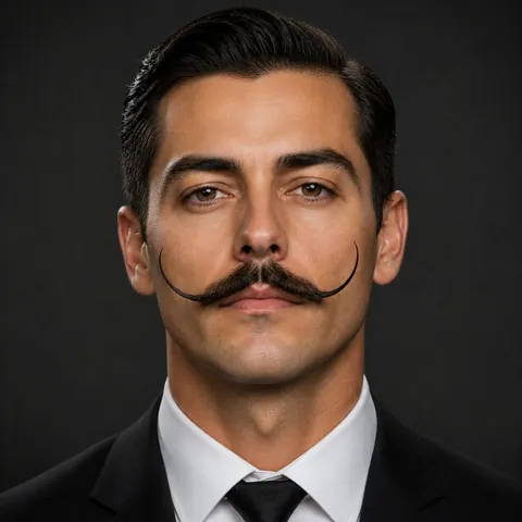 Dali Mustache — bigote de barbería, foto real | BarberLab