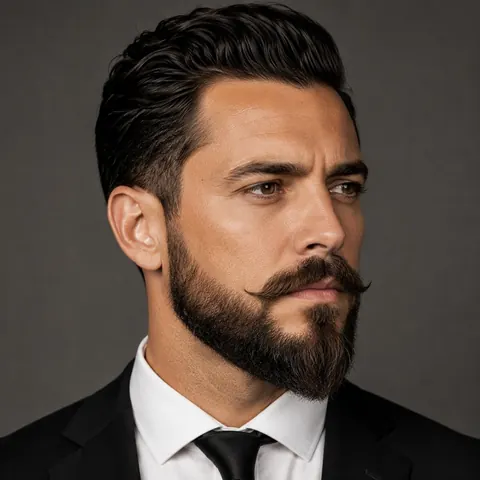 Ducktail — barba de barbería, foto real | BarberLab