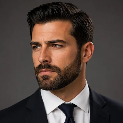 Executive Beard — barba de barbería, foto real | BarberLab