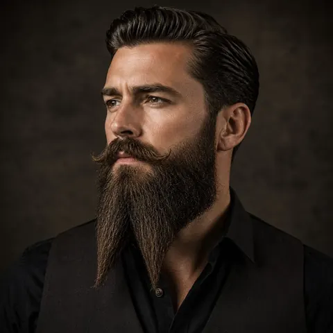 French Fork Beard — barba de barbería, foto real | BarberLab