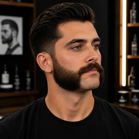 Friendly Mutton Chops — barba de barbería, foto real | BarberLab