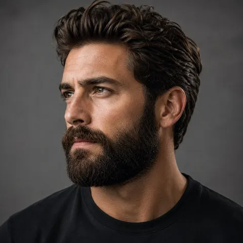Full Beard — barba de barbería, foto real | BarberLab