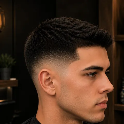 Low Fade — corte de cabello de barbería, foto real | BarberLab