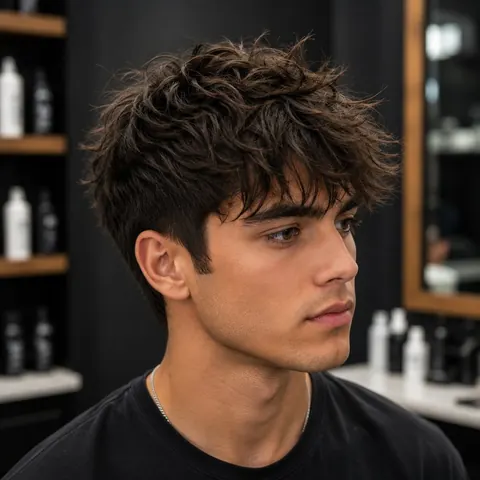 Messy Hair — corte de cabello de barbería, foto real | BarberLab