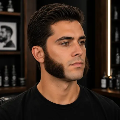 Mutton Chops — barba de barbería, foto real | BarberLab