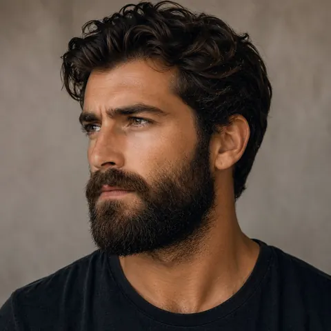 Natural Beard — barba de barbería, foto real | BarberLab