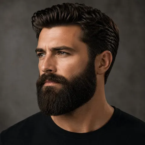 Power Beard — barba de barbería, foto real | BarberLab