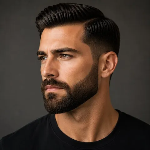 Sculpted Beard — barba de barbería, foto real | BarberLab