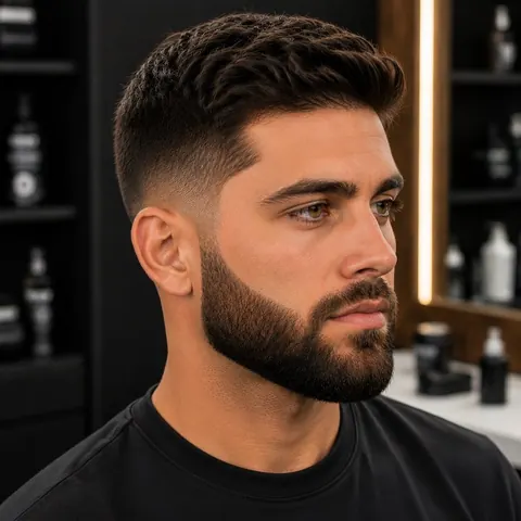 Short Boxed Beard — barba de barbería, foto real | BarberLab