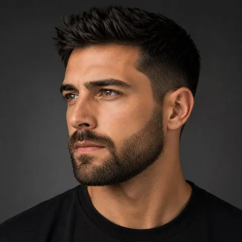 Short Full Beard — barba de barbería, foto real | BarberLab