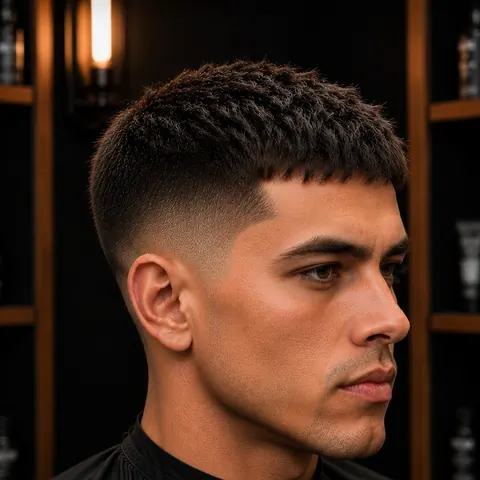 Textured Crop — corte de cabello de barbería, foto real | BarberLab