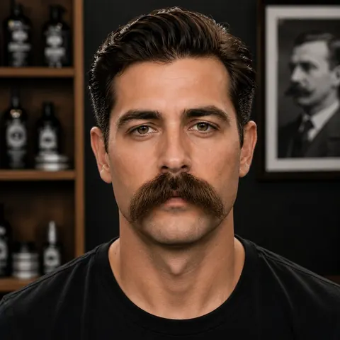 Walrus Mustache — bigote de barbería, foto real | BarberLab